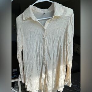 Pretty Little Thing button-up, sheer top